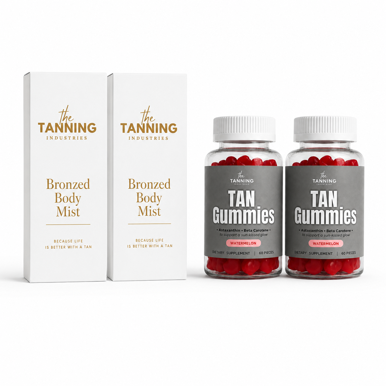 2 Double Strength - Bronze Body Mist + 2 Gummies