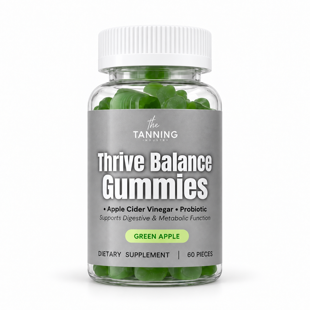 Thrive Balance Gummies – Apple Cider Vinegar + Probiotic | Green Apple, 60 Pieces