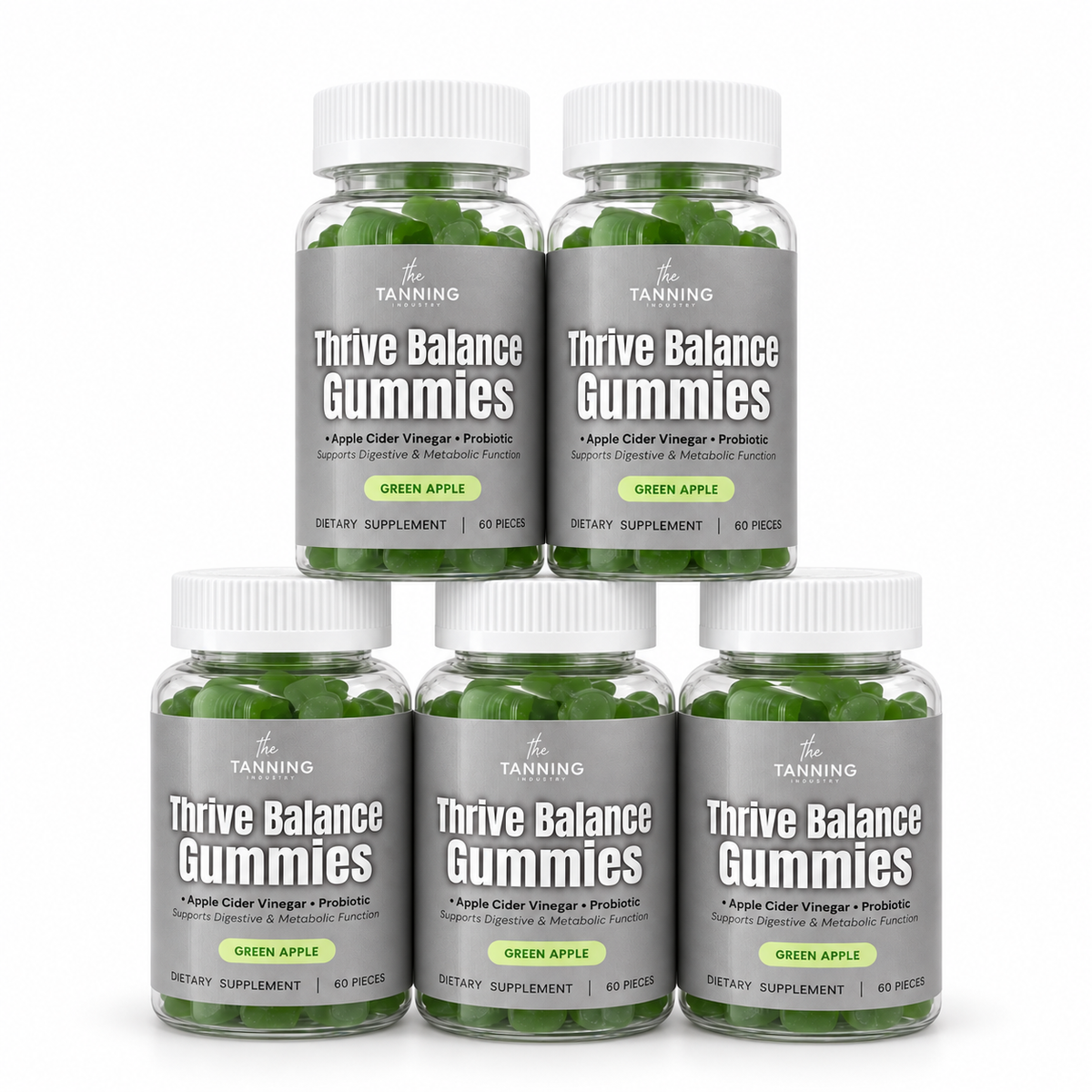 Thrive Balance Gummies – Apple Cider Vinegar + Probiotic | Green Apple, 60 Pieces