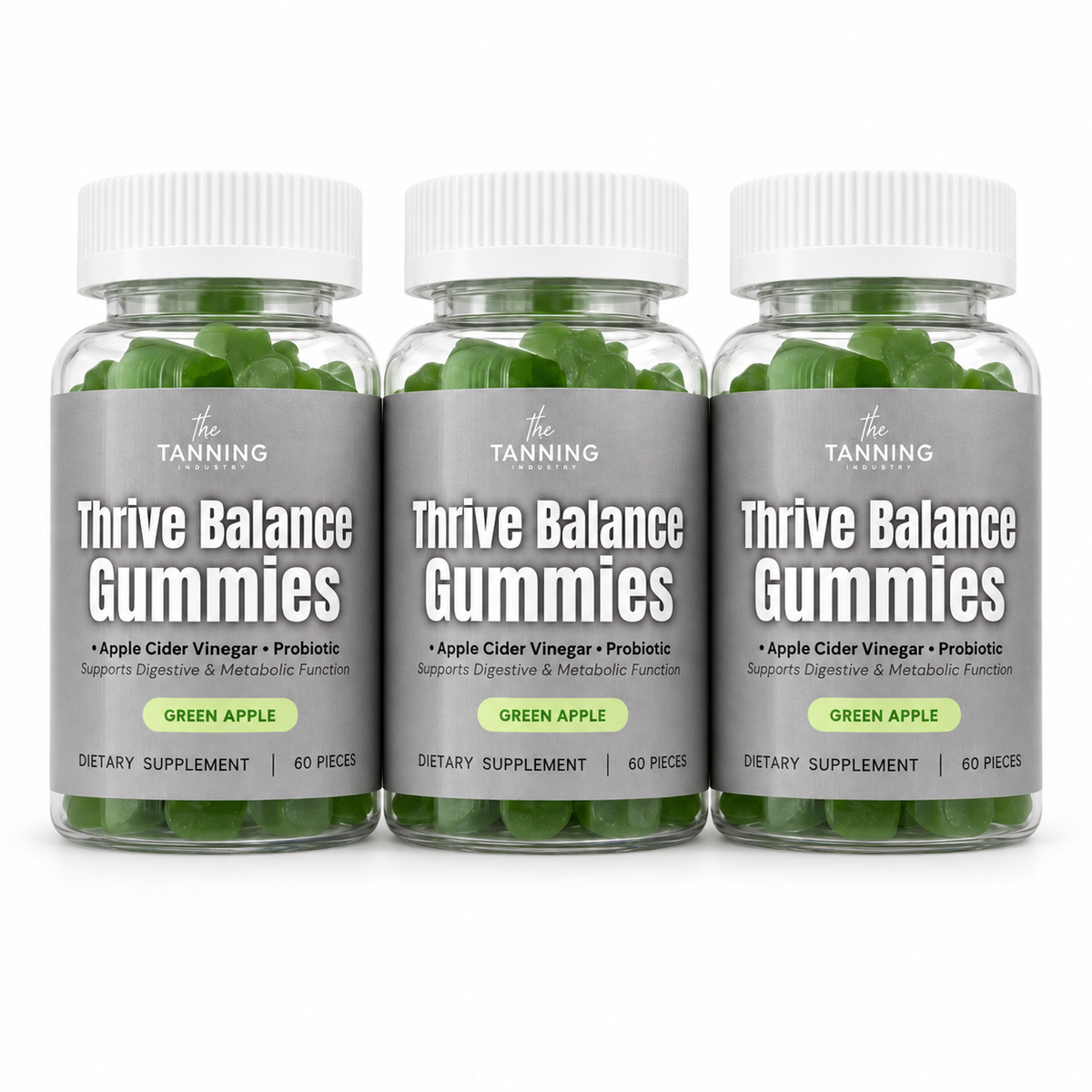 Thrive Balance Gummies – Apple Cider Vinegar + Probiotic | Green Apple, 60 Pieces