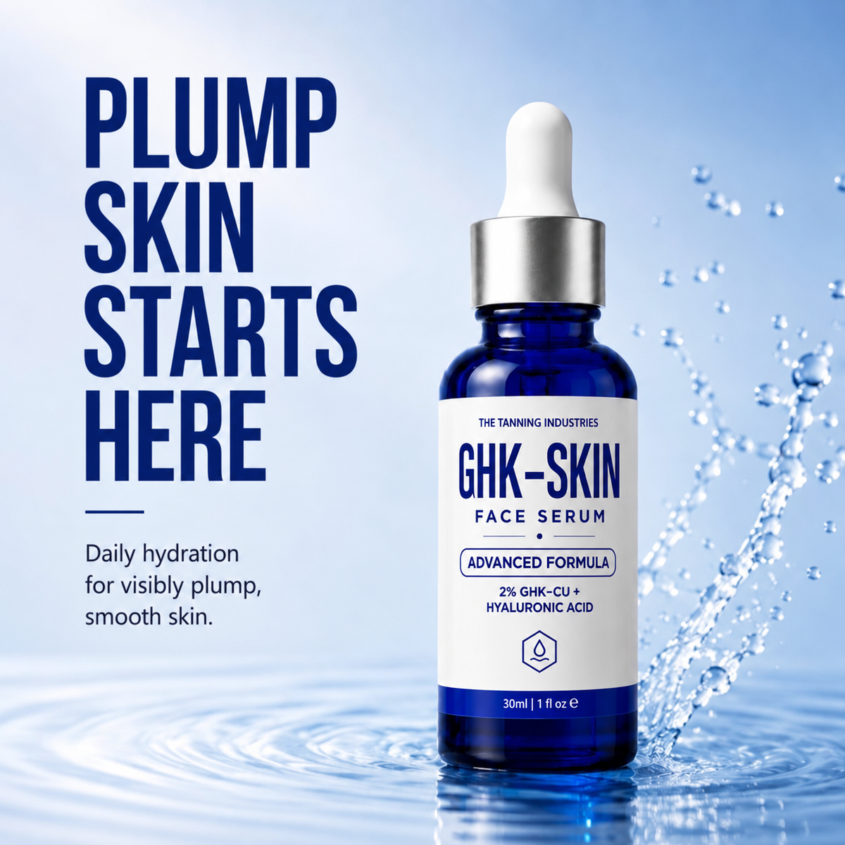 GHK-SKIN & HAIR Serum – 2% GHK-CU + Hyaluronic Acid | 30 ml